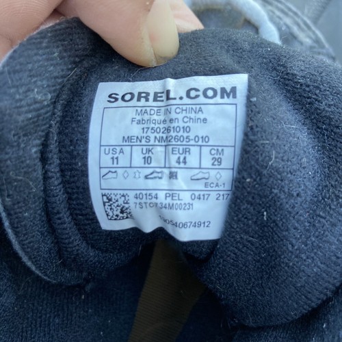 Sorel Black Snow Boots Men’s Size 11 - Picture 5 of 6