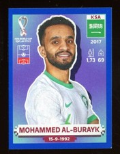 2022 Fifa World Cup Panini Sticker Blue Parallel MOHAMMED AL BURAYK Saudi Arabia