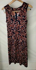 Tory Burch Womens Sleeveless Dress  Size Small Red Burgundy and Blue