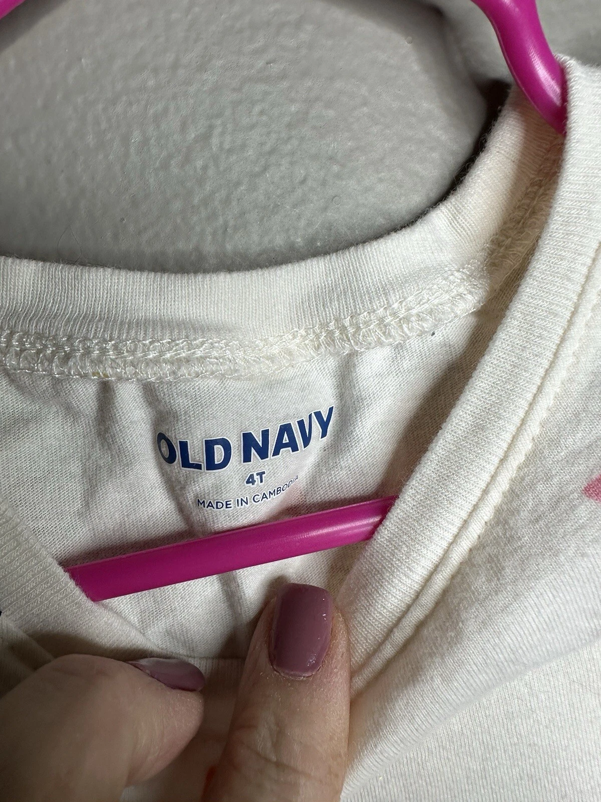 OFF WHITE Abito bianco sporco con cuori multicolore Oldy Navyina bambin ta