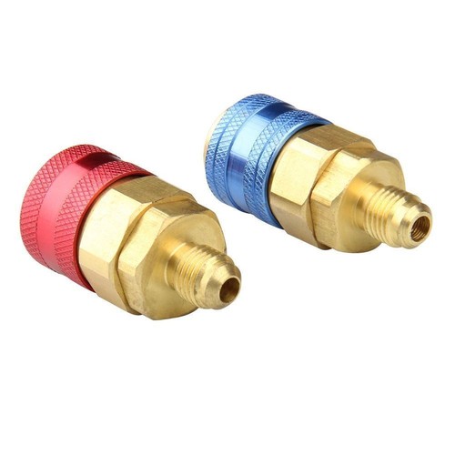 HVAC Automotive A/C Quick Couplers Bass Adapters Low/High Side AC Manifold Set - Picture 6 of 12