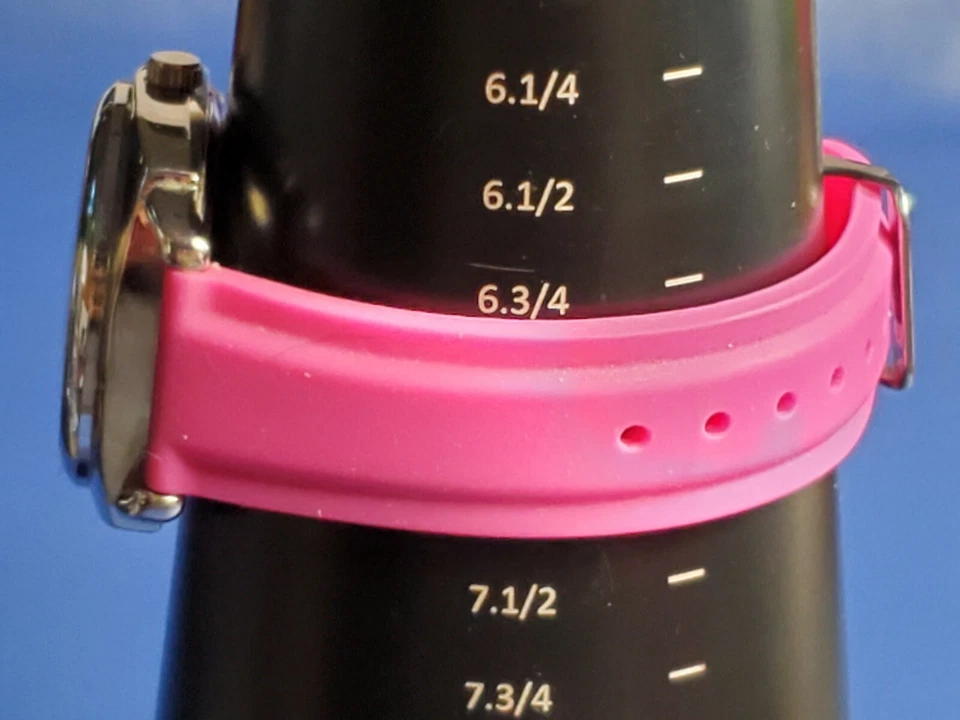 Женские кварцевые часы On-Trend Gossip GSP899C серебристые с розовым силиконовым ремешком - Изображение 3 из 4