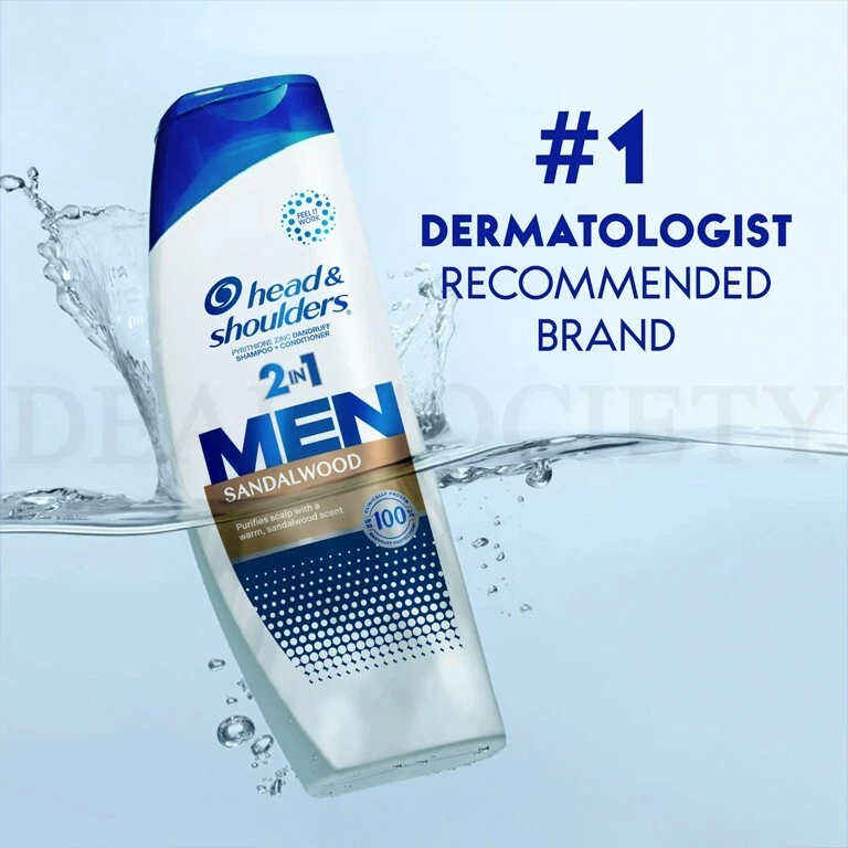 Champú caspa Head and Shoulders para hombre sándalo 12,5 oz lote de 4 Foto 4 de 4