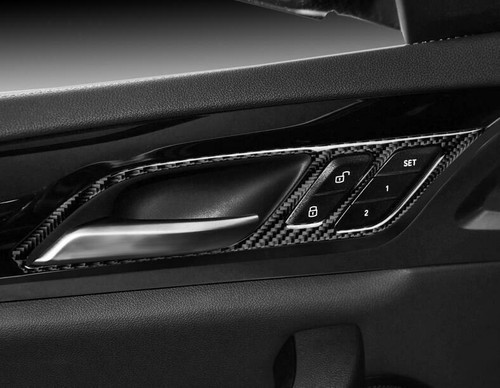 For BMW X3 G01 X4 2018-2021 Real Carbon Fiber Inner Door Handle Cover Trim 4PCS - Picture 3 of 16