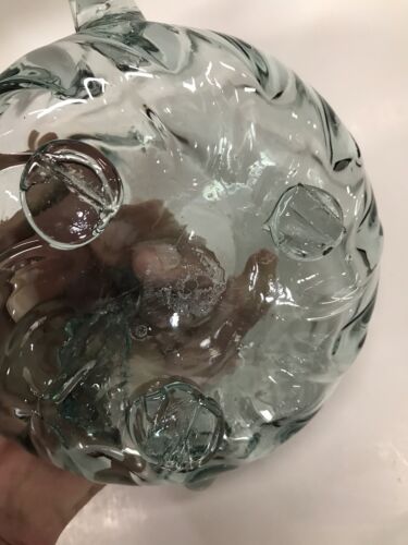 Hand Blown Glass Creamer and Sugar Bowl Set With Spoon Hand Made - Picture 21 of 22