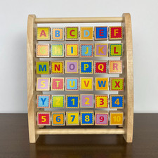 Hape Alphabet  Number Abacus Wood Educational ABC Learning Toy