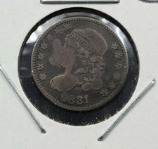 1831 Capped Bust Head Half Dime Coin VF Very Fine  REV scratch