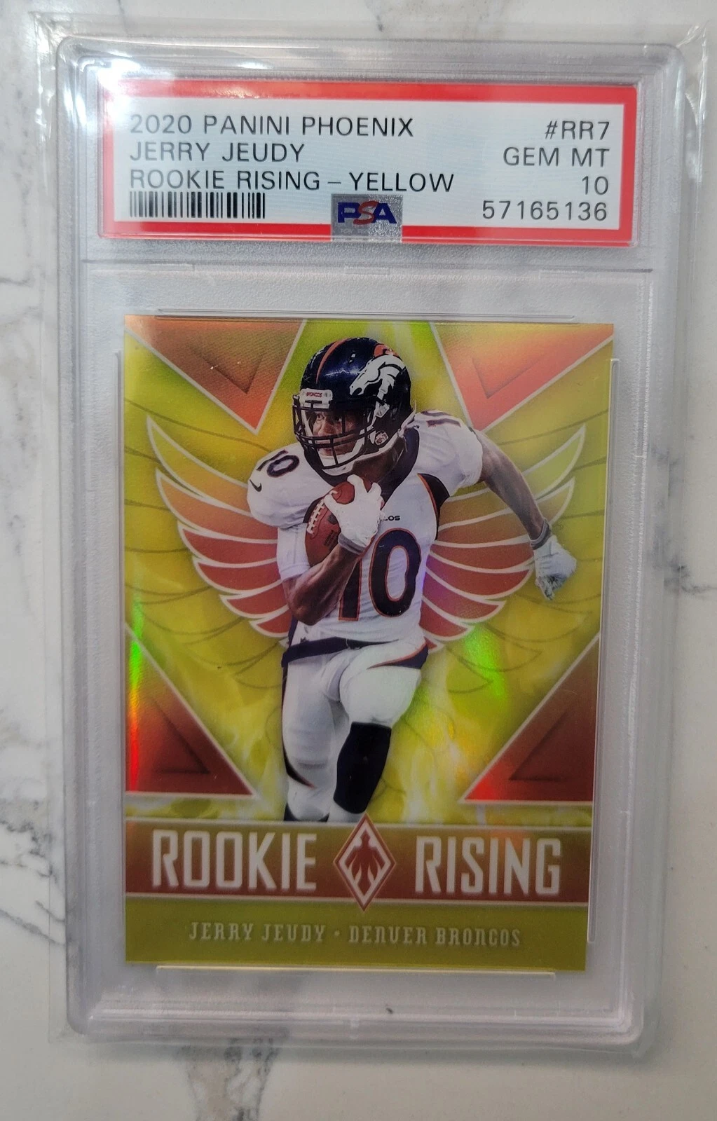 Jerry Jeudy Panini Phoenix Rookie Rising #RR7 Yellow