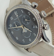 MAURICE LACROIX "LES CLASSIQUES PHASES DE LUNE"- Armband-Uhr - Edelstahl / Quarz