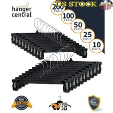 Heavy-Duty Recycled Plastic Hangers W/ Swivel Hook Pants Skirts 50 Pack New