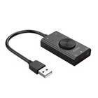 Uniwersalna zewnętrzna karta dźwiękowa USB bez sterownika ze wskaźnikiem LED do głośnika