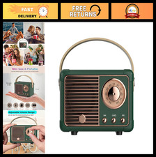 Vintage Bluetooth Speaker - Retro Mini Wireless Sound System for Home  Outdoor
