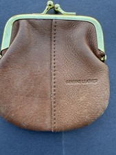Brown Genuine Leather Coin Purse