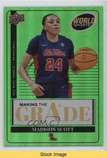 2025 Upper Deck World of Sports Making the Grade Green Madison Scott READ 1d3