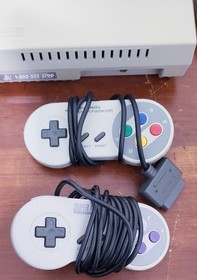 Nintendo SNES Gray W/ 5 Games 2 Oem Controllers Super Mario All Stars 🔥