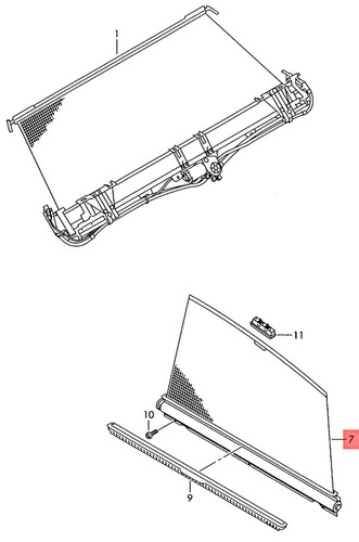 Genuine AUDI Sunlight Roller Blind For Door Window Black 8K5861333DMDF - 第 1/1 張圖片