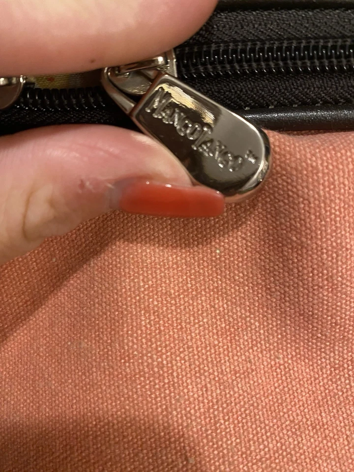 Bolso de Mano Mango Tango Colorblock Lona con Asas de Cuero Foto 3 de 4