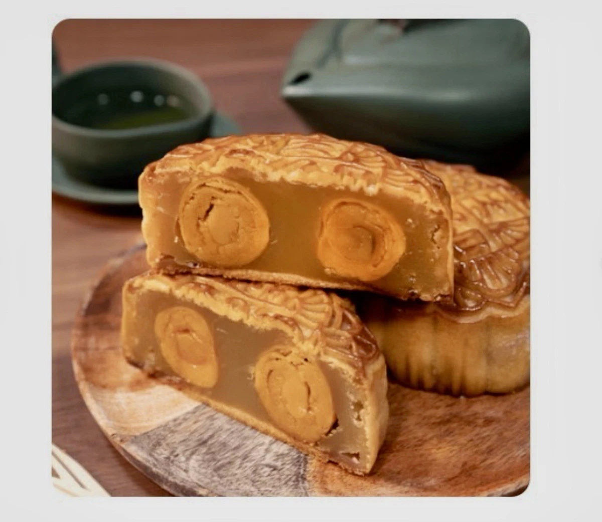 Mooncakes Guangzhou Restaurant klassisch kantonesisch 3 Geschmacksrichtungen 6 Kuchen in Geschenkbox +