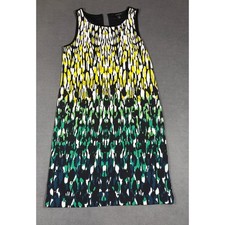Banana Republic Shift Dress Womens Small Multicolor Abstract Print Sleeveless