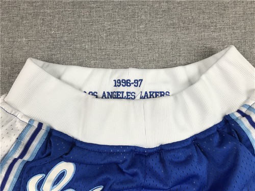 Los Angeles Lakers Vintage City Edition Shorts Lila Stitched Sportshorts Retro - Bild 10 von 29