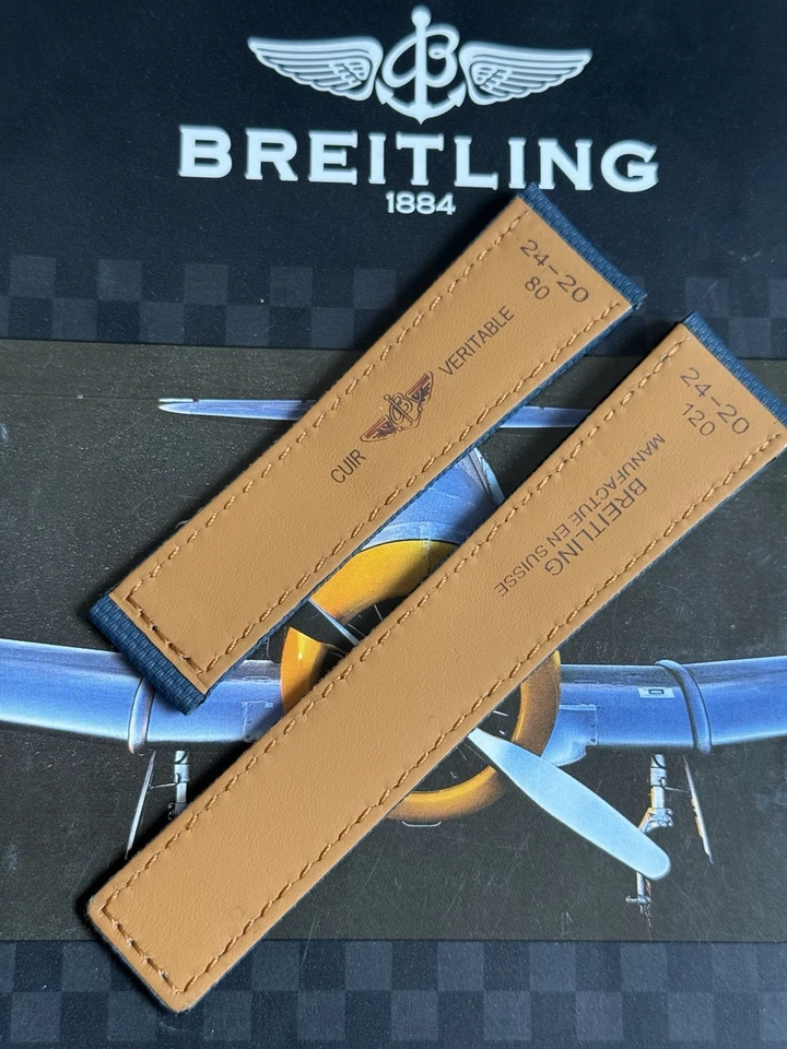 全新 百年灵 海军蓝 帆布 部署表带 24-20 毫米 表带 宽度 120/80 毫米 长度 — 第 4/4 张图片