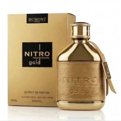 Dumont Nitro Gold Extrait De Parfum for Men 3.4 fl oz OPEN BOX NEW