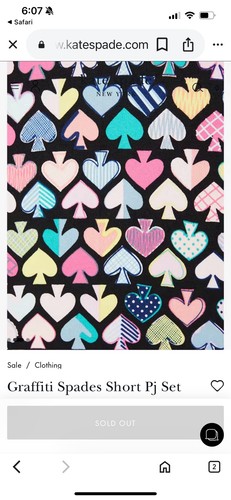 Conjunto de pijama Kate Spade Plus 3X PJ Shorts Graffiti ¡NUEVO CON ETIQUETAS FABULOSO! - Imagen 7 de 7