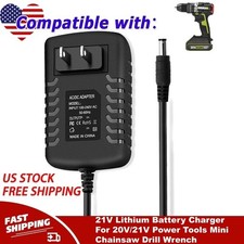 21V Lithium Battery Charger For 20V/21V Power Tools Mini Chainsaw Drill Wrench