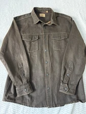 REDHEAD RANCH Willowbrook Brown Heavyweight Sueded Shirt Jacket for Men—XL