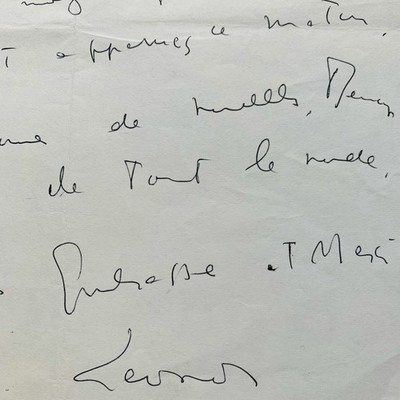 Long letter from Leonor Fini on the genesis of his painting Heliodora