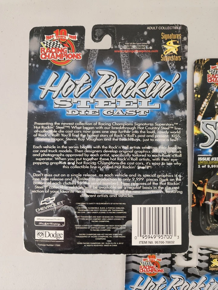 Set of 3 Racing Champions Hot Rockin Steel Diecast Cars - Black Sabbath - Image 4 of 4