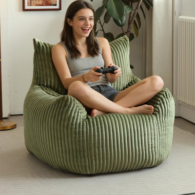 Oversized Giant Bean Bag Chair with Armrests - Ultra Soft Floor Couch