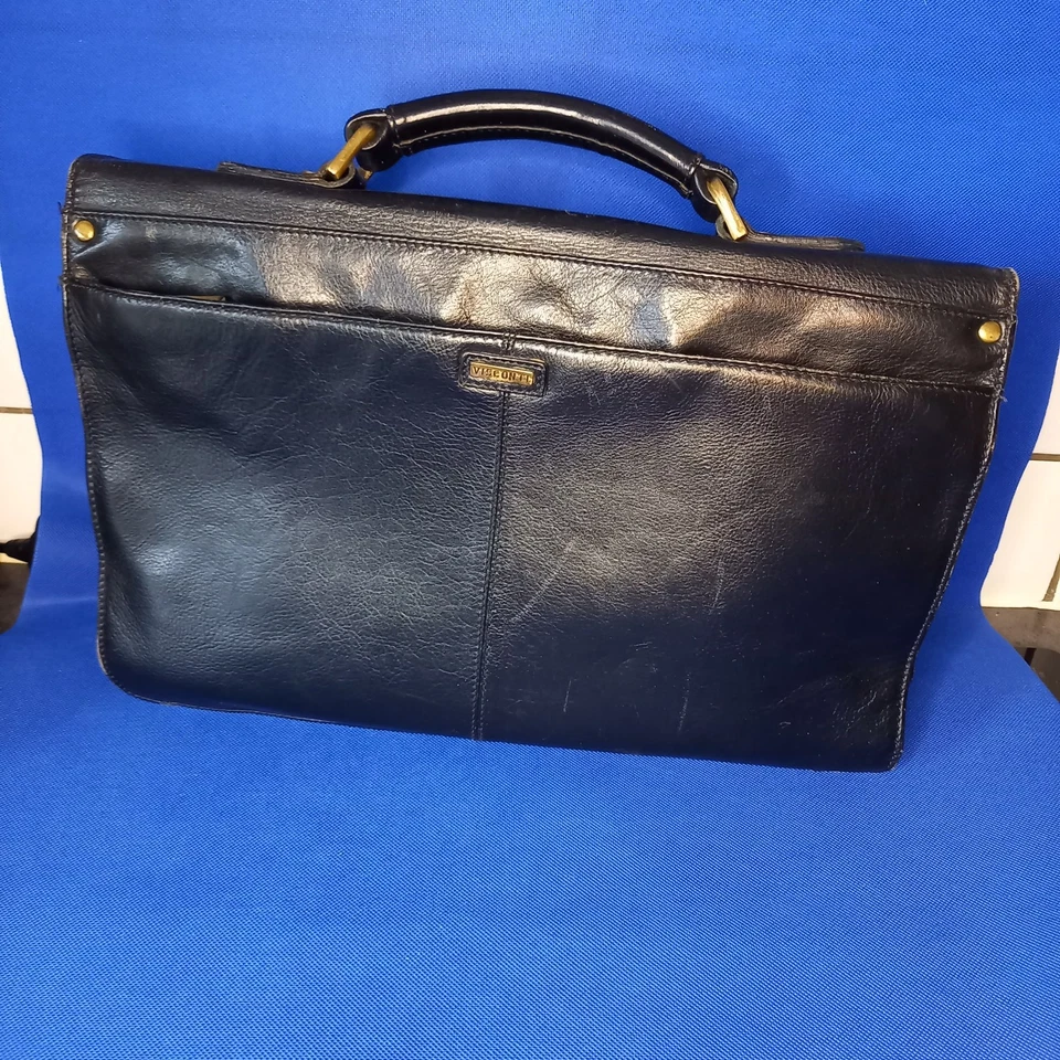 VISCONTI BLACK SOFT LEATHER BRIEFCASE WITH 7 POCKETS. - Image 2 of 4
