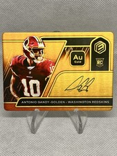 2020 Panini Elements Gold Antonio Gandy-Golden RC Auto #62/79 Rookie Metal Card. rookie card picture