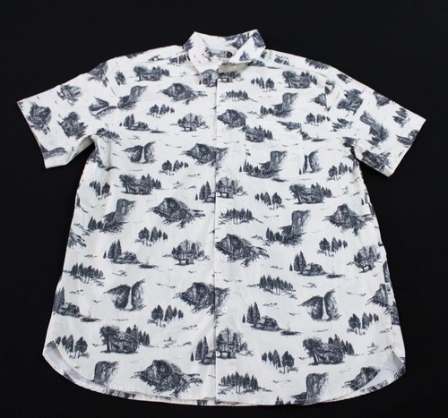 The North Face Herren S/S Baytrail Muster Shirt WR4 Weiß Dune Yosemite Large