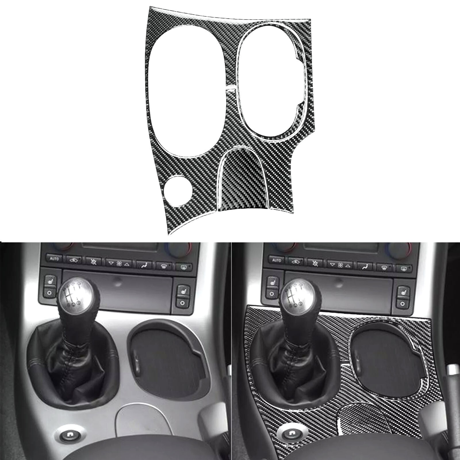 Real Carbon Fiber Console Gear Shift Panel Cover B For Corvette C6 Z06 2005-2013