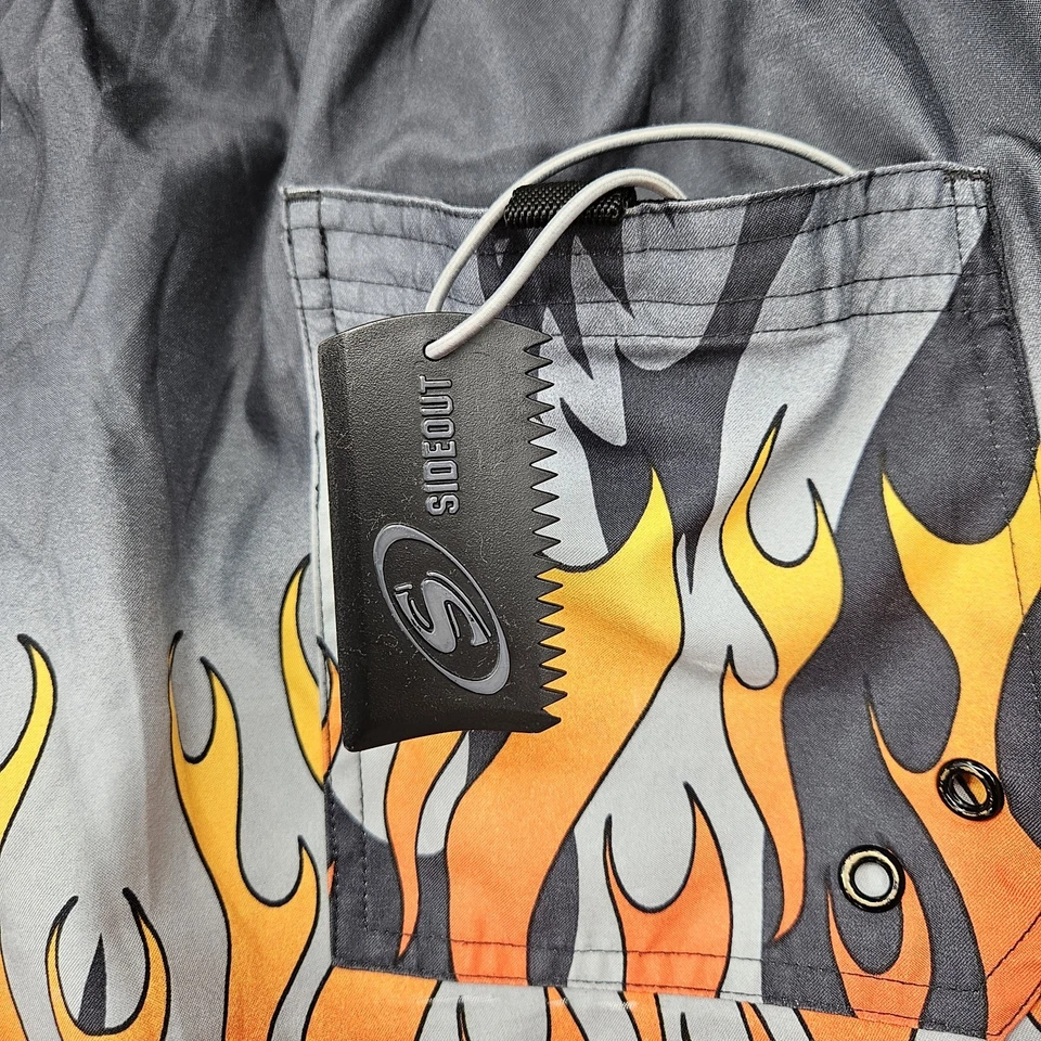 Pantalones Cortos De Colección SideOut Board Para Hombre Extra Grandes Llamas Dragón Bañador Y2K XL Foto 4 de 4