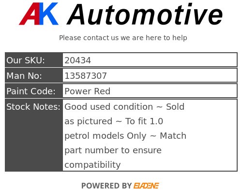 Vauxhall Astra K Mk7 2015-2021 Alternator 1.0 Petrol 130 Amp 13587307 - Picture 9 of 9