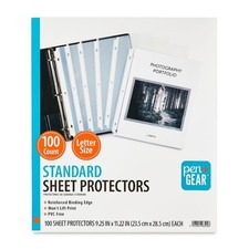 Letter Size Standard Sheet Protectors 8.5 x 11 Inches 100 Pack Clear Plastic