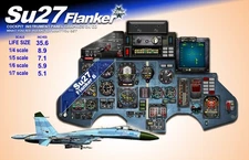 Su27 FLANKER B COCKPIT instrument panel CDkit