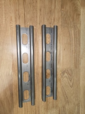 Pair 8 Inch 304 Stainless Steel Unistrut/Superstrut Channel w/ Slotted Holes