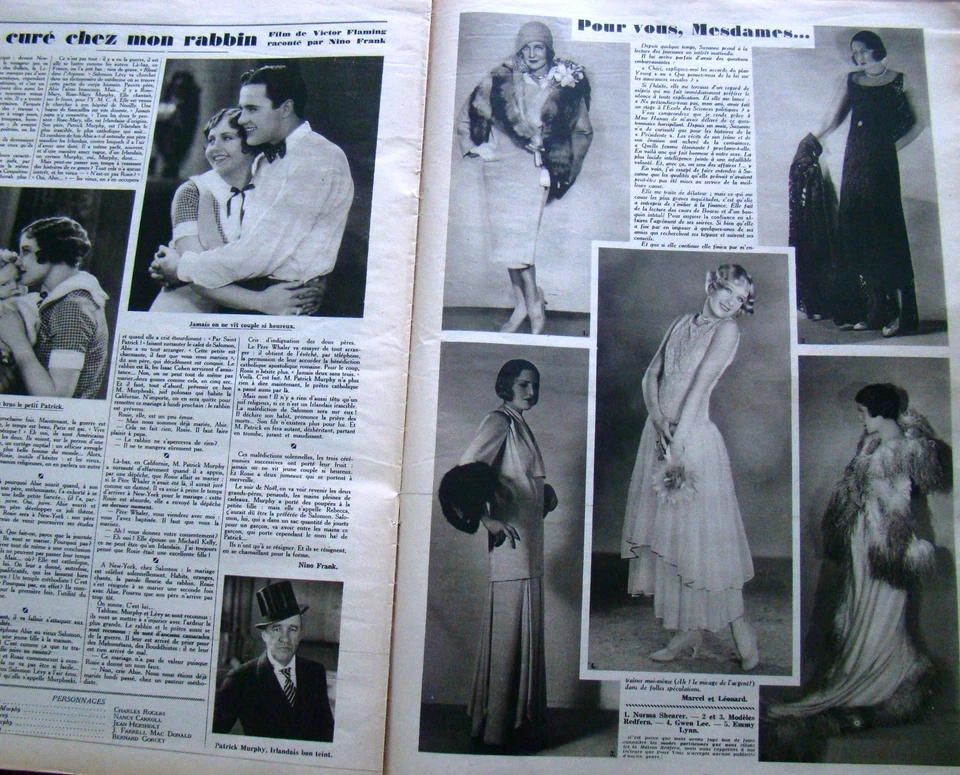 RUDOLPH VALENTINO COVER + story for Pour Vous (4/3/30) movies  Norma Shearer - Image 4 of 4