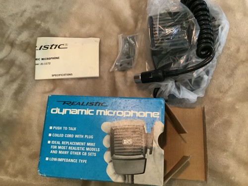 5 PIN CB Radio Hand Dynamic Microphone REALISTIC 21-1172 with manual – MIC07