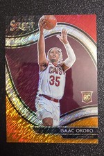 2020-21 Panini Select - Courtside Isaac Okoro #296 Red White Orange Shimmer...