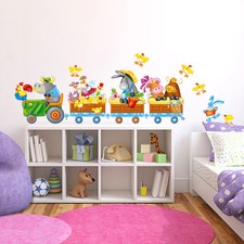 Children's Bedroom Wall Stickers Repositionable Fabric Cheerful Tractor