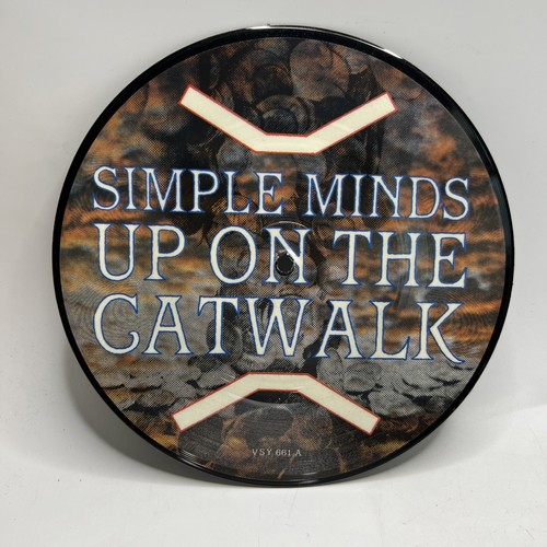 SIMPLE MINDS UP ON THE CATWALK / A BRASS BAND IN AFRICA 7" SINGLE PIC DISC UK VG