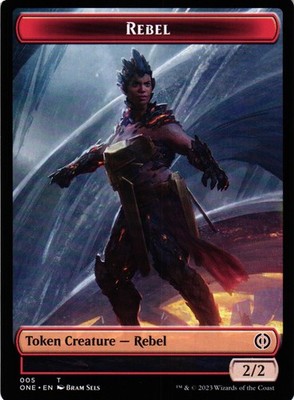 MTG TCG - Rebel // Phyrexian Goblin Double-sided Token 5 // 3 ONE - NM