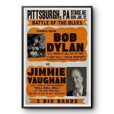 Bob Dylan Jimmie Vaughan Pittsburgh Poster 2026 Stage AE Blues