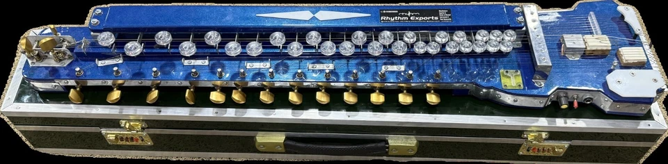 PROFESSIONAL MUSIC INSTRUMENT SIZE 36" ELECTRONIC BENJO BULBUL TARANG 16 STRINGS - Image 2 of 4