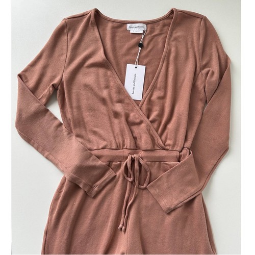 NWT Lovers + Friends Frankie Soft Knit Jumpsuit in Latte Brown Size XS - Picture 5 of 12